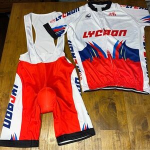LYCAON Cycling Bicycle Jersey bib shorts set World Tour Size XXL